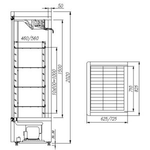 Шкаф холодильный Carboma R560 INOX - Изображение 2
