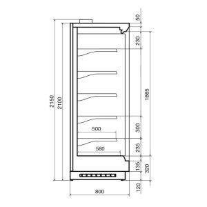 Горка холодильная Dazzl Vega 080 H210 375 фруктовая - Изображение 3