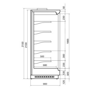 Горка холодильная Dazzl Vega 090 H210 125 - Изображение 3