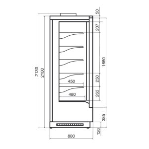 Горка холодильная Dazzl Compass 080 H210 Plug-in 250 - Изображение 3