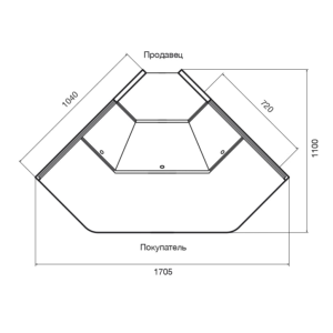 Витрина холодильная Dazzl Galaxy 080 Plug-in ОУ 90 динамика