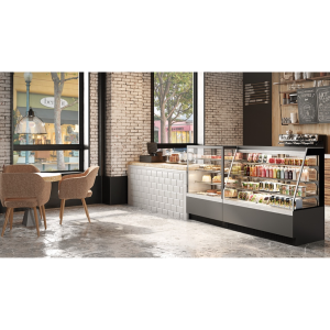 Витрина кондитерская Chilz VETE KUB LUX 90 серый матовый, шлифованная нержавейка - Изображение 2