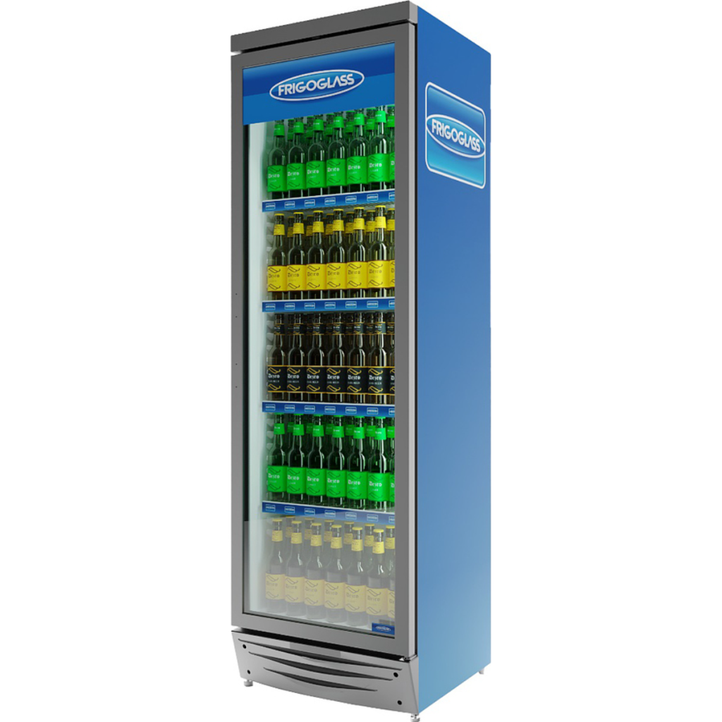 Шкаф холодильный Frigoglass CMV 375 NC (сер.корпус,бел.кабинет,сер.рамка дв.,1Led,5полок,5ЦД)