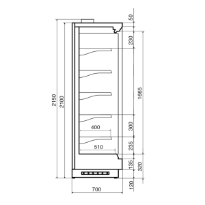 Горка холодильная Dazzl Vega SG 070 H210 375 - Изображение 3