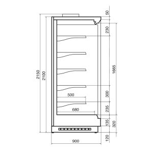 Горка холодильная Dazzl Vega SG 090 H210 125 - Изображение 3