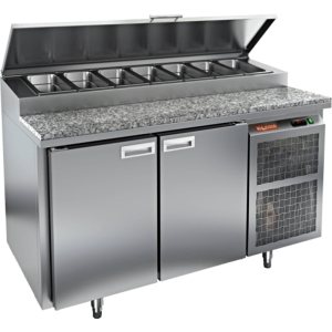 Стол холодильный для пиццы HiCold PZ1-11/GN (1/3H) камень (R290)