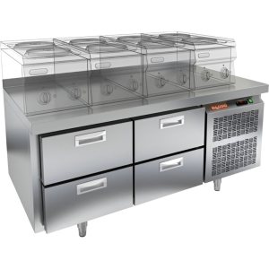 Стол охлаждаемый HiCold SN 22/TN LT под тепловое оборудование, без столещницы