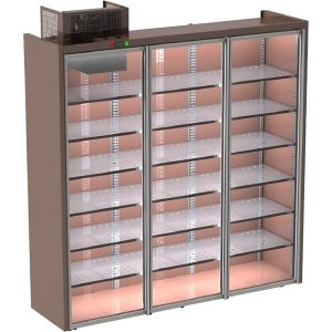 Шкаф винный Kifato 1400 2 стеклянные двери, оц. полки