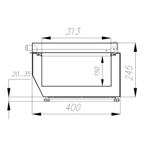 Витрина для ингредиента Carboma A40 SM 1,6 (7 GN1/3) с крышкой - Изображение 3