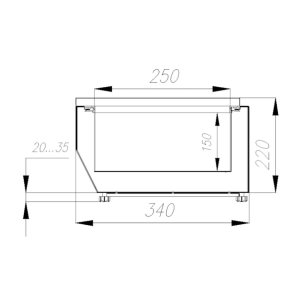 Витрина для ингредиента Carboma A30 SM 1,6-G (VT3v-G (GN1/4)) - Изображение 3